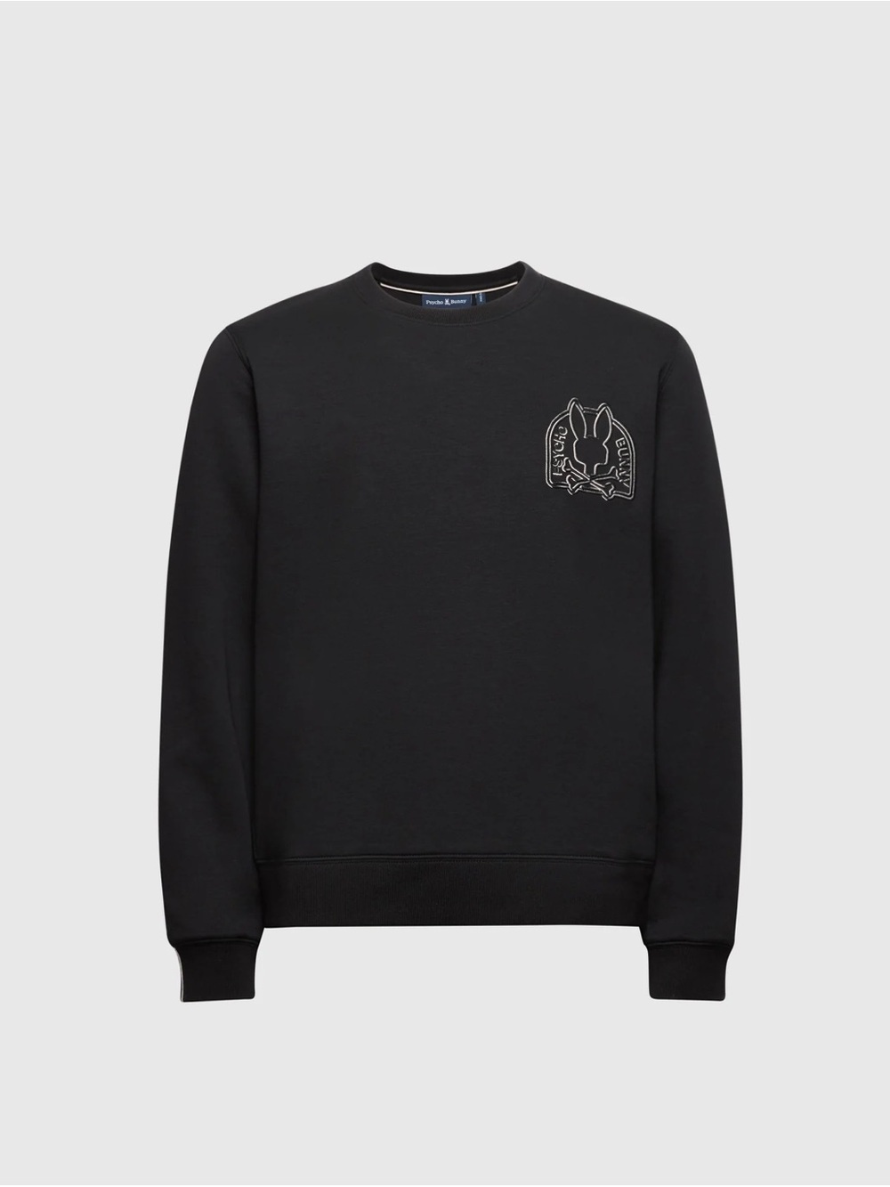 Psycho Bunny Kids Melbourne Crewneck Pullover Sweatshirt Size 4/XXS in Black